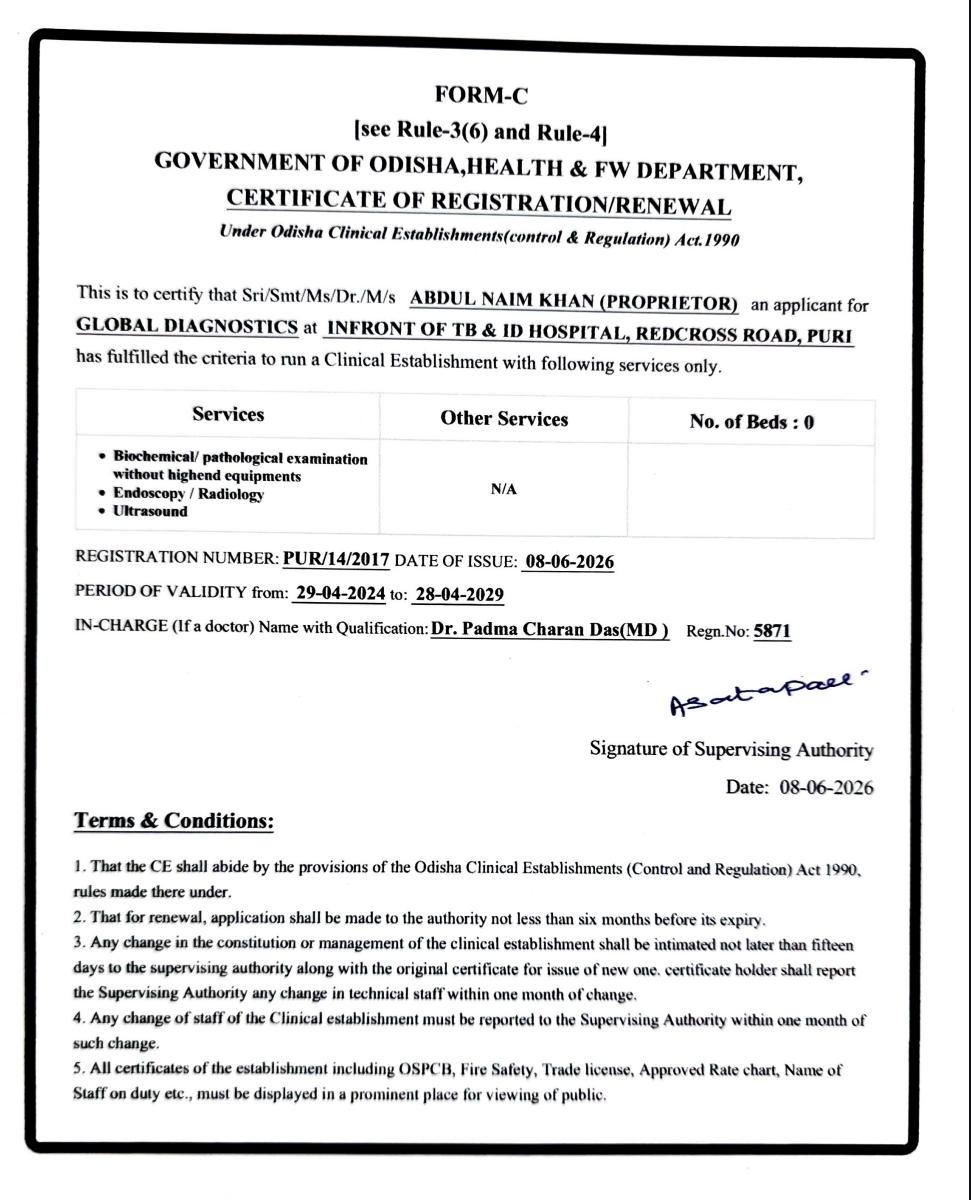 Certificate of Registration Cum Renewal